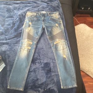 Mens Fashion Nova Distressed skinny jeans